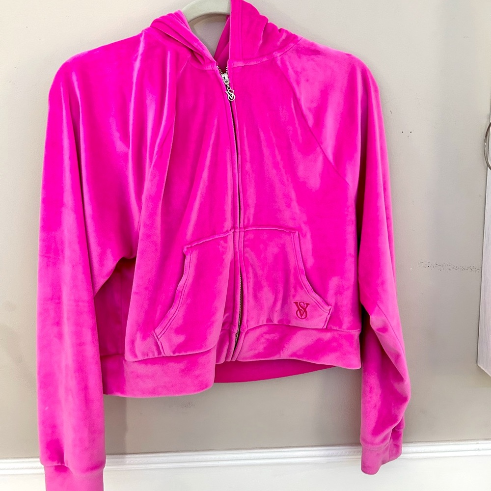 Hot Pink Victoria's secret Velvet Zip Up